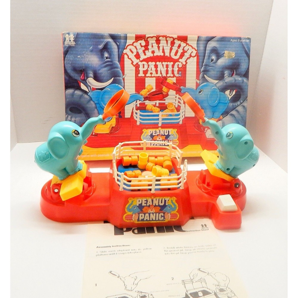 Peanut Panic Game Circus Elephant Instructions Box Tomy 1979 Complete